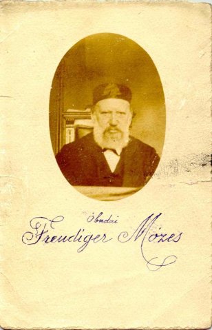 Freudiger Mózes, óbudai rabbi, a Budapesti Ortodox Hitközség alapító-elnöke, élt: 1833-1913