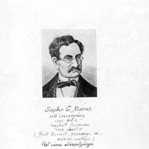 Saphir G. Moricz, író, humorista, színházigazgató, Pest város díszpolgára, élt: 1795-1858