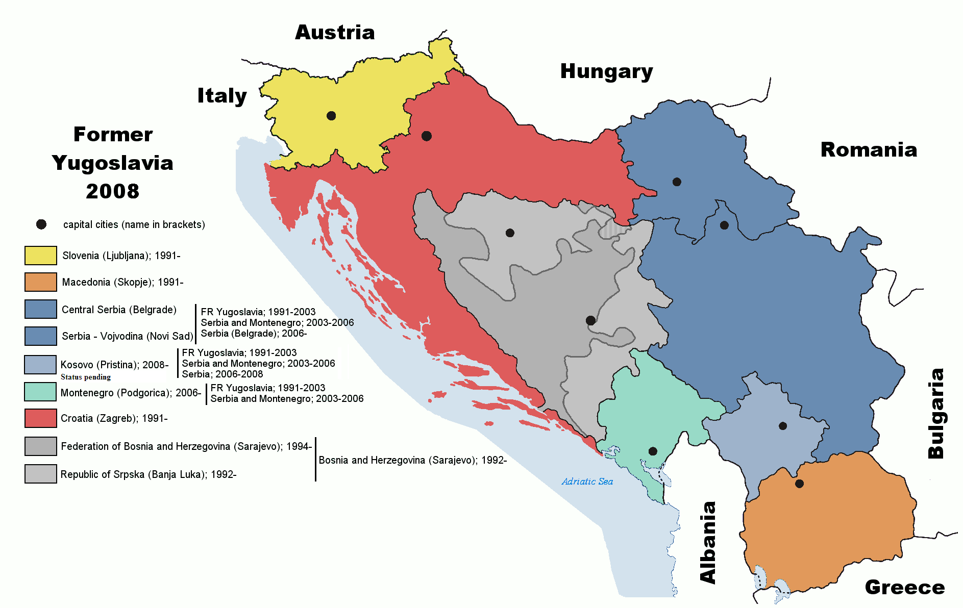 jugoszlávia térkép Fotók   Polgárháború Jugoszláviában   térképek jugoszlávia térkép