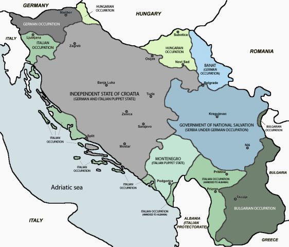 Jugoszlávia felosztása a második világháború idején