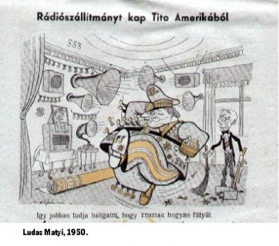Titot gúnyoló karikatúra, Ludas Matyi, 1950